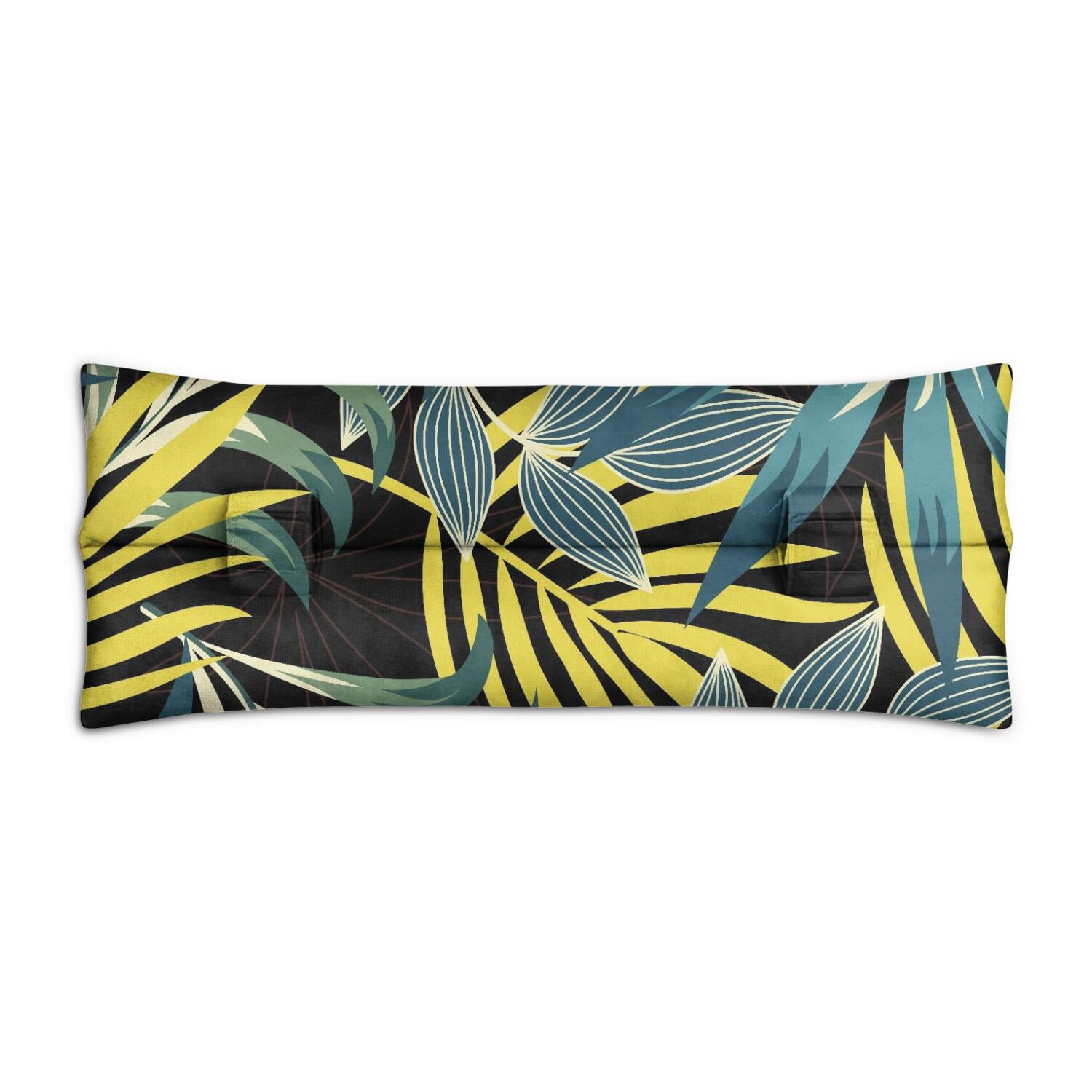 Summer Seat Belt Cushion for Surgery - Hawaiian Floral Mastectomy Pillow - Pressure Relief Heart Surgery Recovery Cushion with Palm Inspired Colors