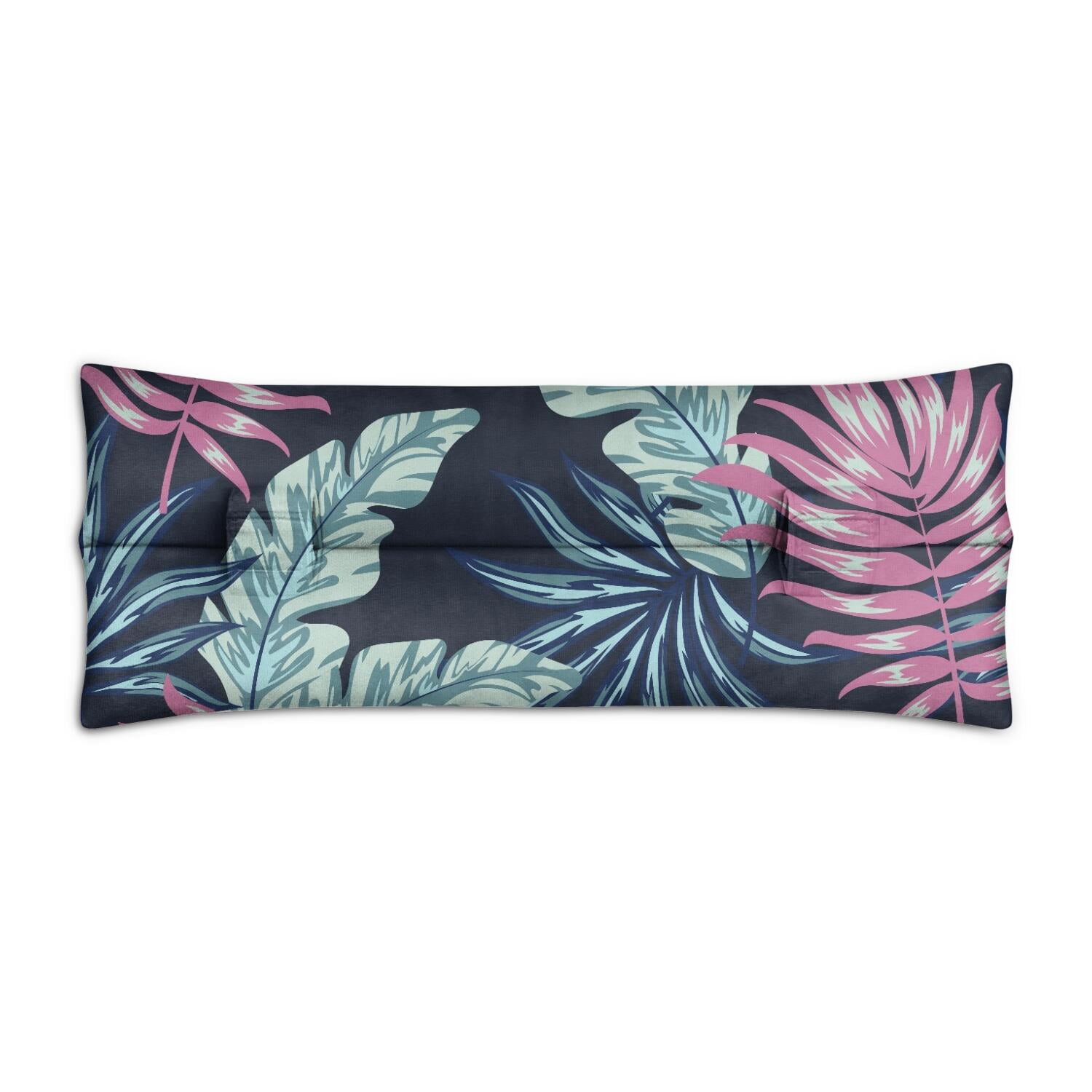 Summer Seat Belt Cushion for Surgery - Hawaiian Floral Mastectomy Pillow - Pressure Relief Heart Surgery Recovery Cushion with Palm Inspired Colors