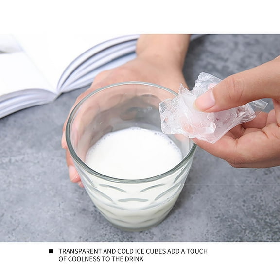 Summer Self-Sealing Disposable Ice Bag Household Ice Up Cubes Molds Ice Grids Bag 24 Grids,1 Pack 10Pcs