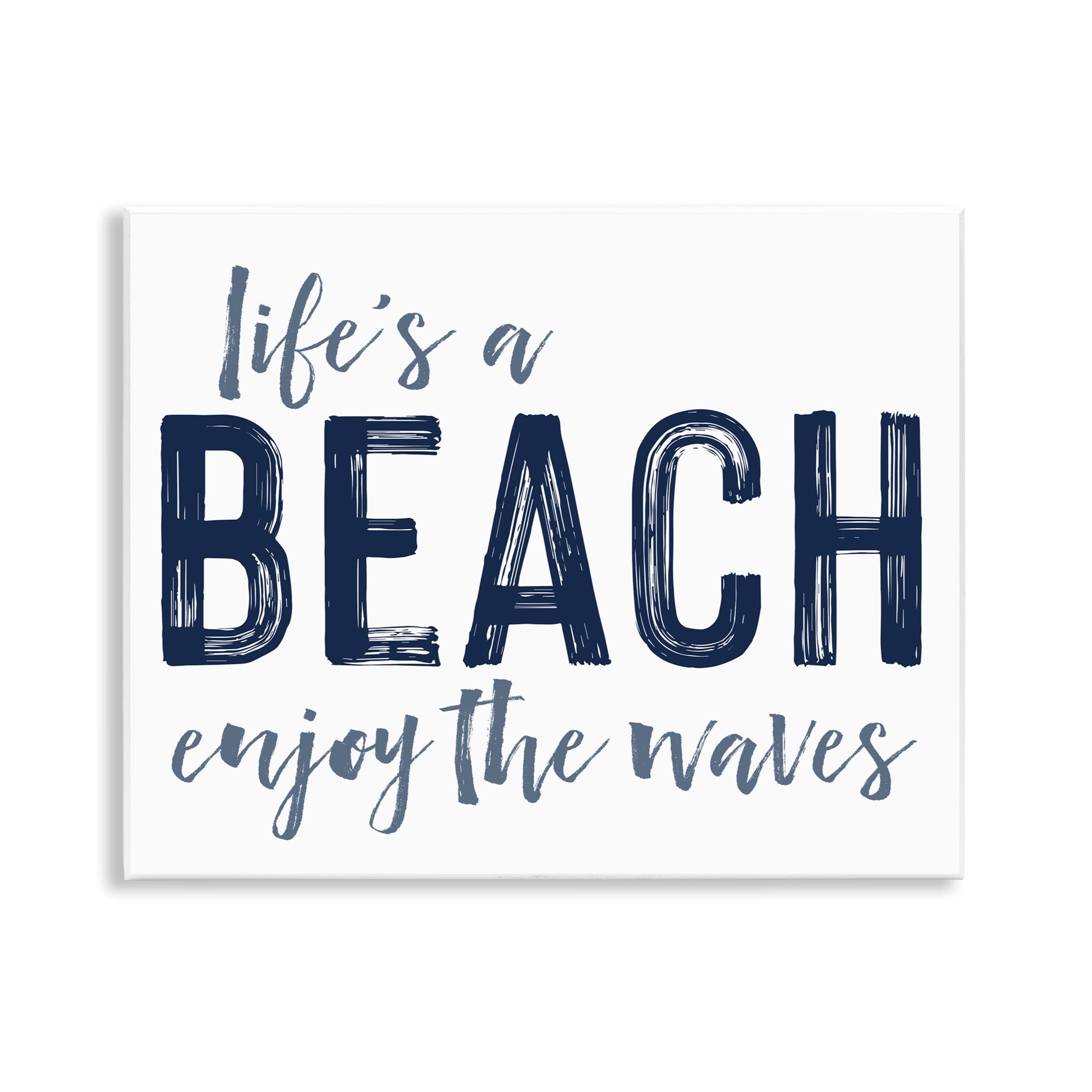 Summer Sentiment Enjoy Waves Wall Plaque Art, design by Lettered and Lined