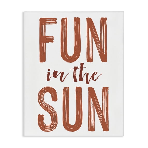 Stupell Industries Coastal Summer Sentiment Fun In Sun Canvas Art, 16 x 20, by Lettered and Lined