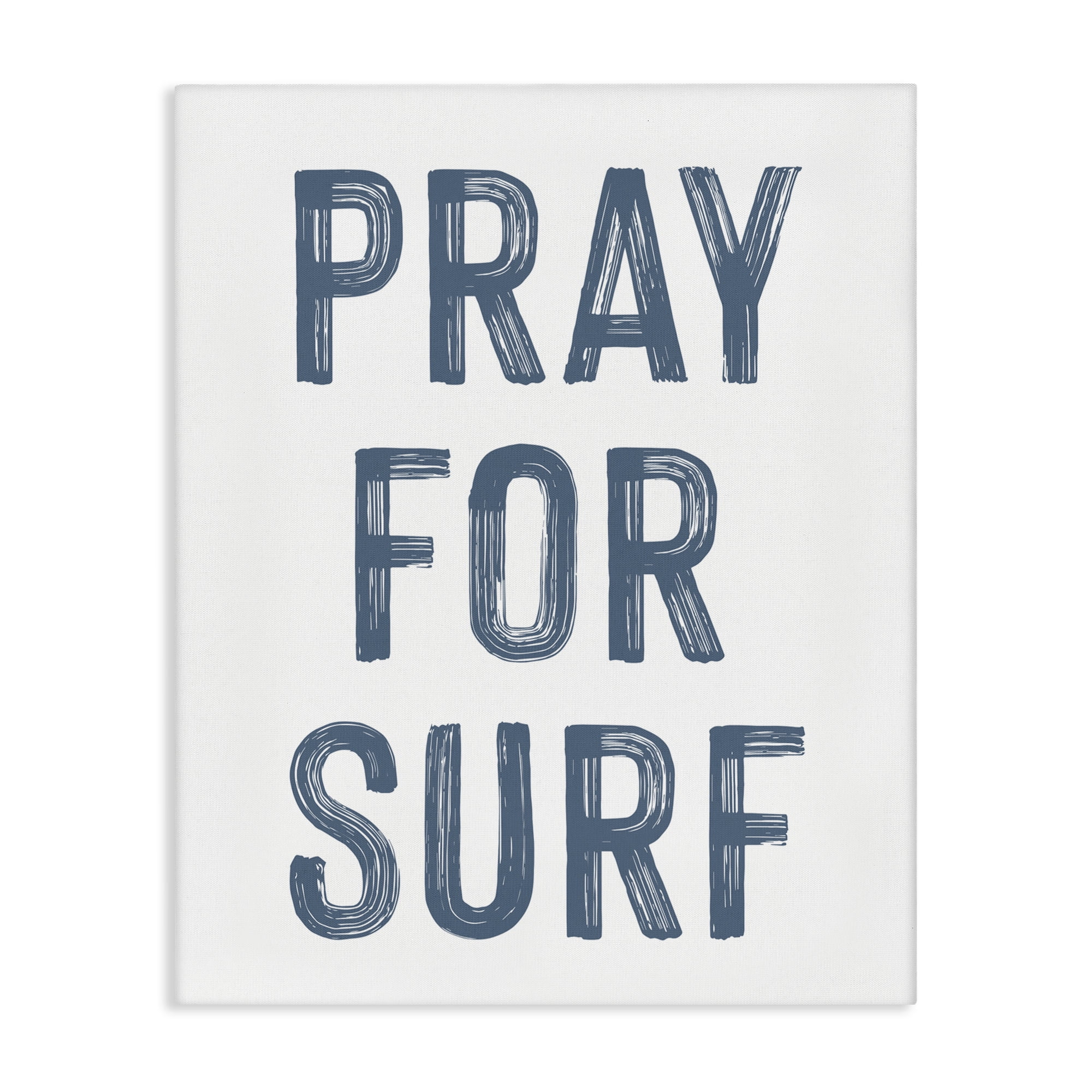 Summer Sentiment Pray For Surf Canvas Wall Art, design by Lettered and Lined