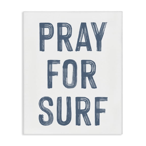 Summer Sentiment Pray For Surf Canvas Wall Art, design by Lettered and Lined