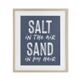 thumbnail image 1 of Stupell Industries Coastal Summer Sentiment Salt Sand In Hair Birch Framed Print Under Glass, 13 x 16, by Lettered and Lined, 1 of 8