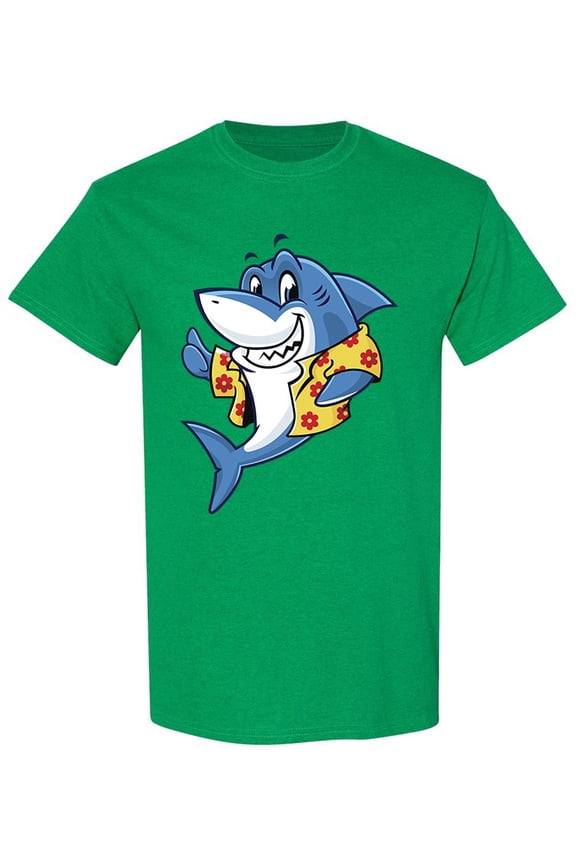 Summer Shark Design T-Shirt Men -Image by Shutterstock, Male Large