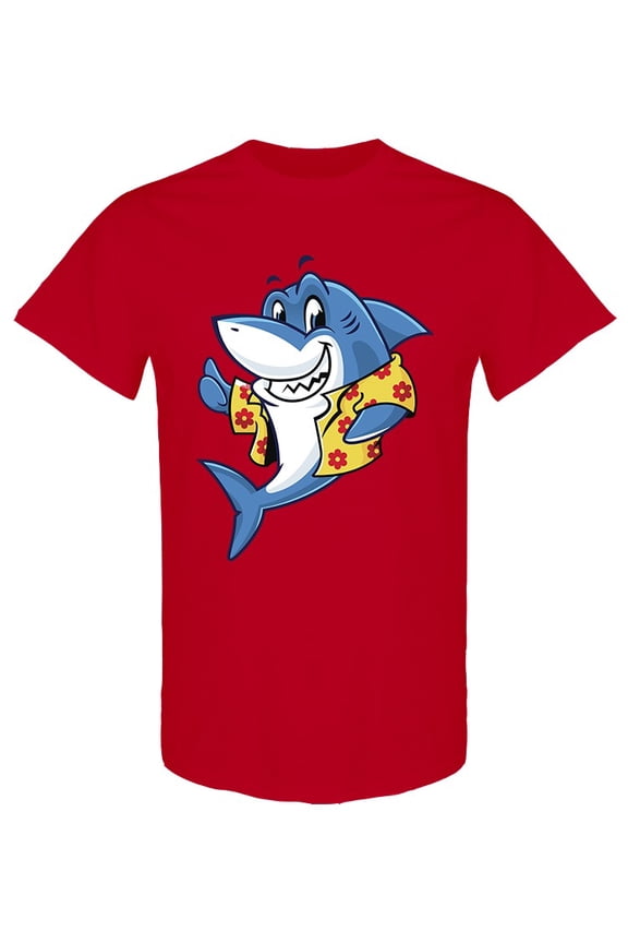 Summer Shark Design T-Shirt Men -Image by Shutterstock, Male Small