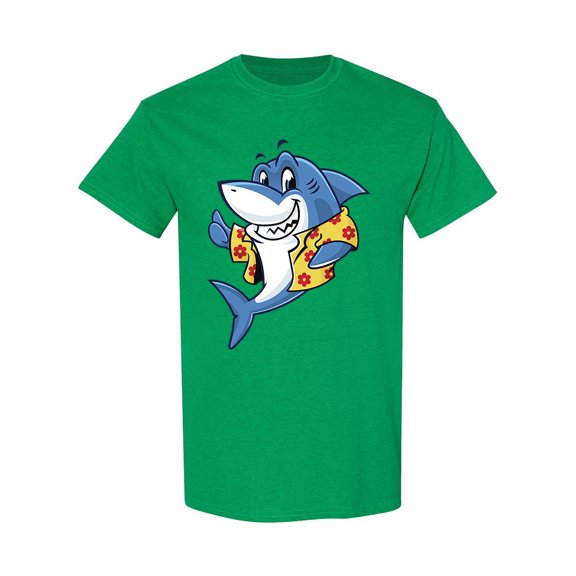 Summer Shark Design T-Shirt Men -Image by Shutterstock, Male x-Large