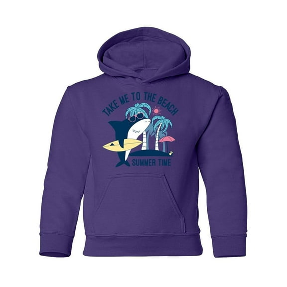 Summer Shark Hoodie Juniors -Image by Shutterstock, Large