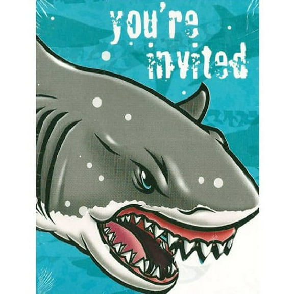 Summer Shark Invitations and Thank You Notes w/ Envelopes (8ct ea.)