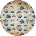 thumbnail image 1 of Summer Shell Starfish, Elastic Fitted Edged Round Tablecloth Fade Resistant Anti-Shrink Table Cloth Washable Table Cover for Indoor or Outdoor and Anywhere You Wanna use it 60"X 60", 1 of 7