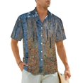 thumbnail image 1 of Summer Shirt Beach Klimt Art Blouses The Kiss Print Vintage Casual Shirts Men Short Sleeve, 1 of 5