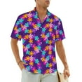 thumbnail image 1 of Summer Shirt Beach Vintage Peace 60S Blouses Floral Print Retro Casual Shirts Male Short-S, 1 of 5
