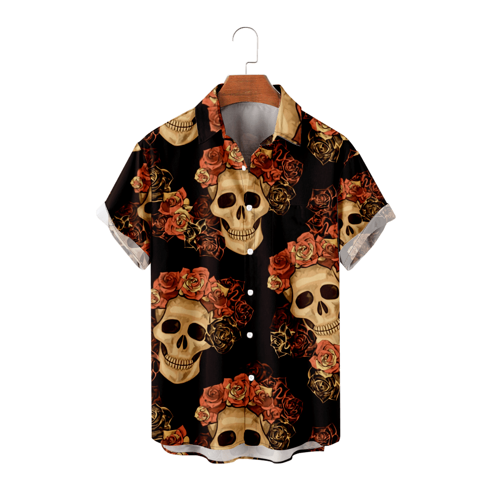 Summer Cotton Short-Sleeve Shirt With Artistic Print main image 1