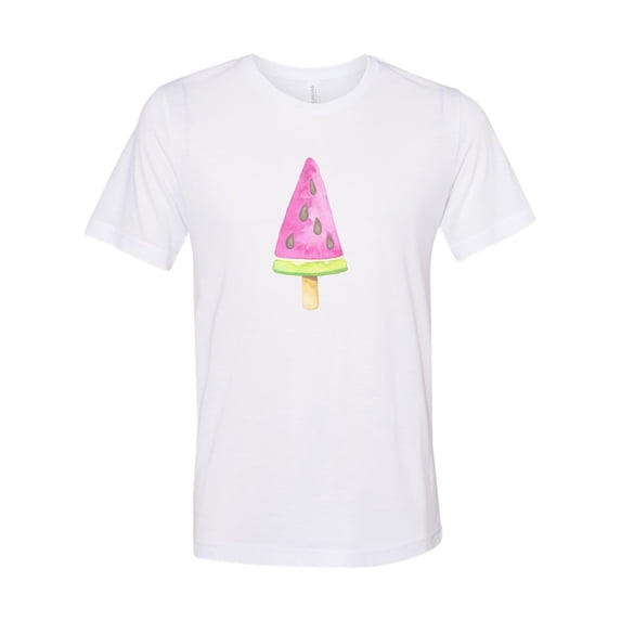 "Summer Shirt, Watermelon Popsicle, Popsicle Shirt, Sublimation T, Summer Vibes, Watermelon Shirt, Gift For Her, Popsicle T, Unisex, Bella T, White, LARGE"