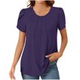 thumbnail image 1 of Summer Shirts For Women 2025 Sevevn 2025 Womens Tops Summer Casual Tunic Short Sleeve Dressy Blouses Trendy Flowy T-Shirts Tops For Women Trendy, 1 of 6