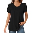 thumbnail image 1 of Summer Shirts For Women 2025 Sevevn 2025 Womens Tops Summer Casual Tunic Short Sleeve Dressy Blouses Trendy Flowy T-Shirts Tops For Women Trendy, 1 of 6