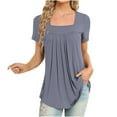 thumbnail image 1 of Summer Shirts For Women 2025 Sevevn Women Fashion Casual Round-Neck Short Sleeve Loose T-Shirt Blouse Tops Tops For Women Trendy, 1 of 4