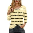 thumbnail image 1 of Summer Shirts For Women 2025 Sevevn Women's Fashion 3/4 Sleeved Blouse Printed T-Shirt Casual Top Womens Tops, 1 of 5