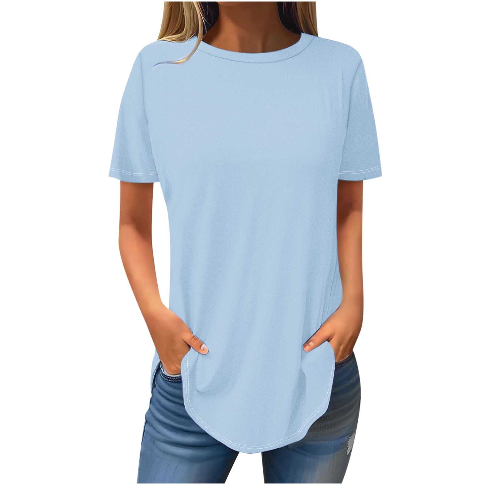 Summer Shirts For Women 2025 Sevevn Womens T-Shirt Summer Tops Short ...
