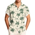 thumbnail image 1 of Summer Shirts for Men Graphic,Mens Hawaiian Shirt Short Sleeve Button Down Shirts Casual Tropical Floral Beach Vacation Shirts, 1 of 6