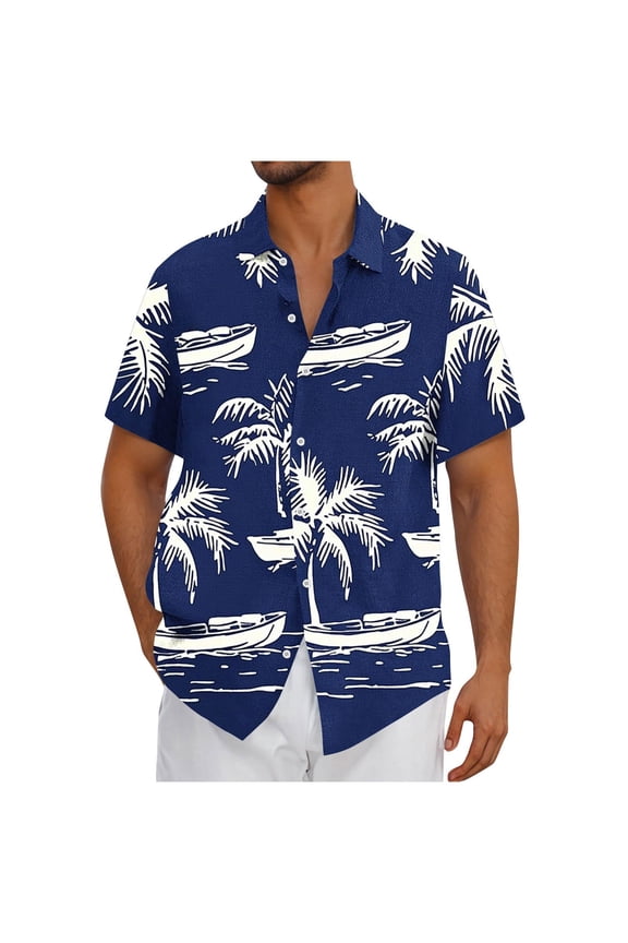 Summer Shirts for Men Men Short Sleeve Shirts Casual Mens Casual Shirts Warehouse Clearance Sale
