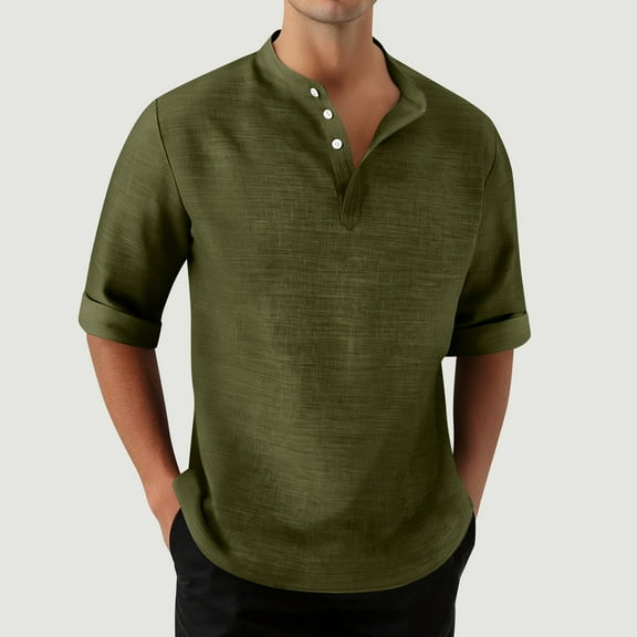 Summer Shirts for Men Plus Size Casual Short Sleeve Solid Color Tops Hawaii Beach Vacation Summer Party Casual T Shirts S-3XL