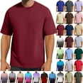 thumbnail image 1 of Summer Shirts for Men Short Sleeve Crew Neck Solid Color T-Shirt S-4XL Men’s clothes, 1 of 4