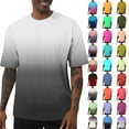 thumbnail image 1 of Summer Shirts for Men White Short Sleeve Crew Neck Gradient T Shirt S-5XL Men’s Clothes Under $7, 1 of 8