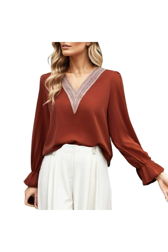 Summer Shirts for Women Tunic Tops Womens Tops 3/4 Length Sleeve Tshirts Summer Dressy Casual Crew Neck Blouses Spring Pleated Clothes S-XXL