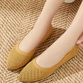 thumbnail image 1 of Summer Shoes for Women,Dress Flats for Women,Pointy Toe Flats for Women,Womens Flats,Womens Flat Shoes Classic Pointed Toe Flats Knitted Dress Shoes Soft Flats for Woman Comfortable Dressy,Yellow,7, 1 of 7