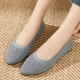 thumbnail image 1 of Summer Shoes for Women,Dress Flats for Women,Pointy Toe Flats for Women,Womens Flats,Womens Flat Shoes Classic Pointed Toe Flats Knitted Dress Shoes Soft Flats for Woman Comfortable Dressy,Gray,8, 1 of 7