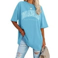 thumbnail image 1 of Summer Short Sleeve Los Angeles Letter Printing O-Neck Casual Loose T-Shirt Female Blouse Tops, 1 of 3
