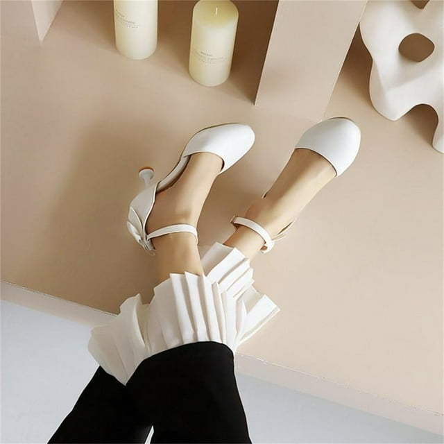 Summer Short Sleeve Sandals for Girls White Big Kids Dress Shoes Pumps