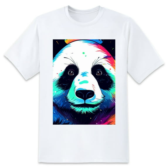 Summer Short Sleeve Tops Crew Neck Shirts For Women Panda Plus Size Tee Shirts