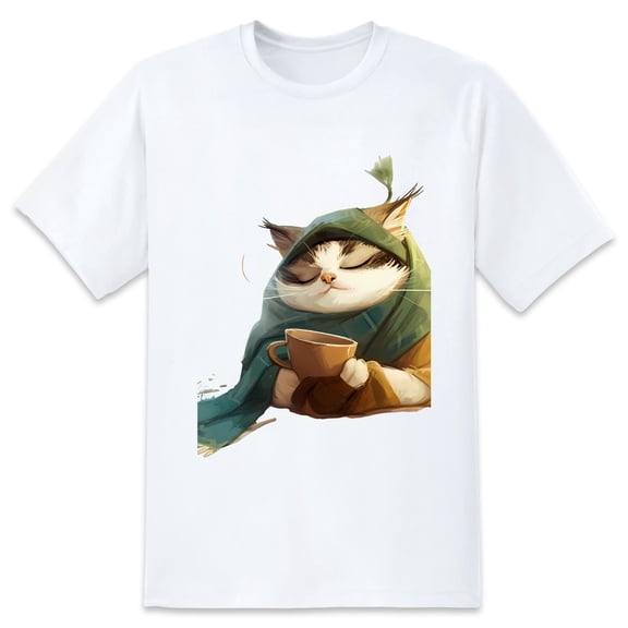 Summer Short Sleeve Tops Crew Neck Shirts for Men Cat (3)Plus Size Tee Shirts XS-5XL