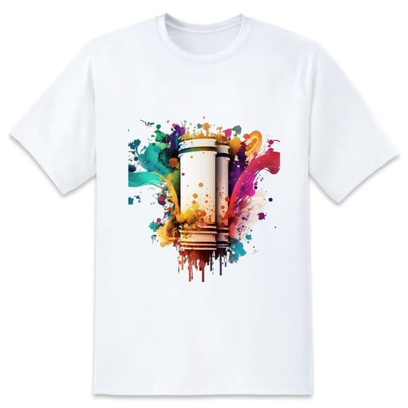 Summer Short Sleeve Tops Crew Neck Shirts for Men Painting (8)Plus Size Tee Shirts XS-5XL