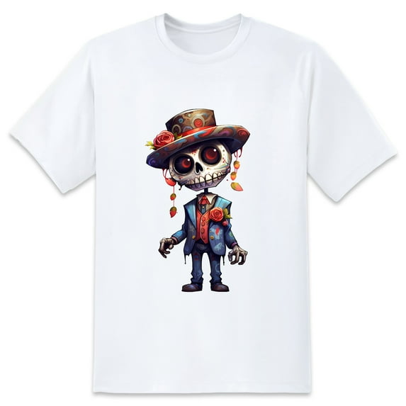 Summer Short Sleeve Tops Crew Neck Shirts for Men SkullPlus Size Tee Shirts XS-5XL