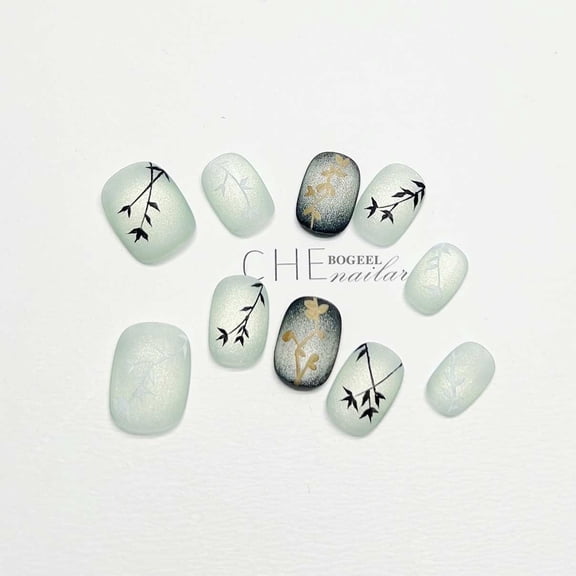 Summer Short Square Round Manicure Fake Nail Tip