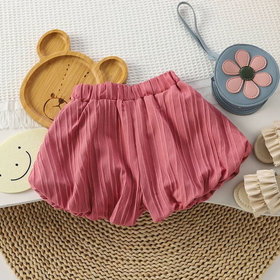 Summer Shorts Comfortable Pink Shorts Elastic Boys Clothes Size 4-5 Years