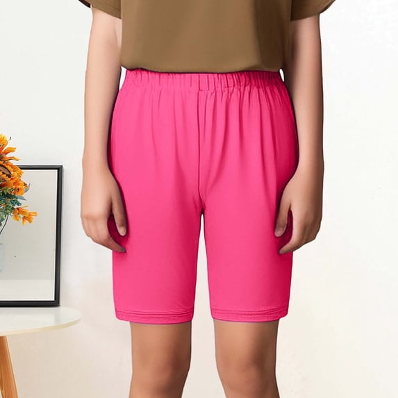 Summer Shorts Comfortable Pink Shorts Elastic Summer Dress 7-8 Years