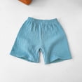 thumbnail image 1 of Summer Shorts Comfortable Sky Blue Shorts High Waisted Boys Uniform Pants 18-24 Months, 1 of 5