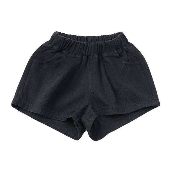 Summer Shorts For Toddler Kids Boys Girls Fashion Cute Solid Color Soft Pants Outdoors Home Wear Shorts Black 3 Years