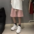 thumbnail image 1 of Summer Shorts Men Oversized Fashion Casual Retro Shorts Men Streetwear Hip-hop Loose Suede Shorts Mens Vintage Beach Shorts, 1 of 5