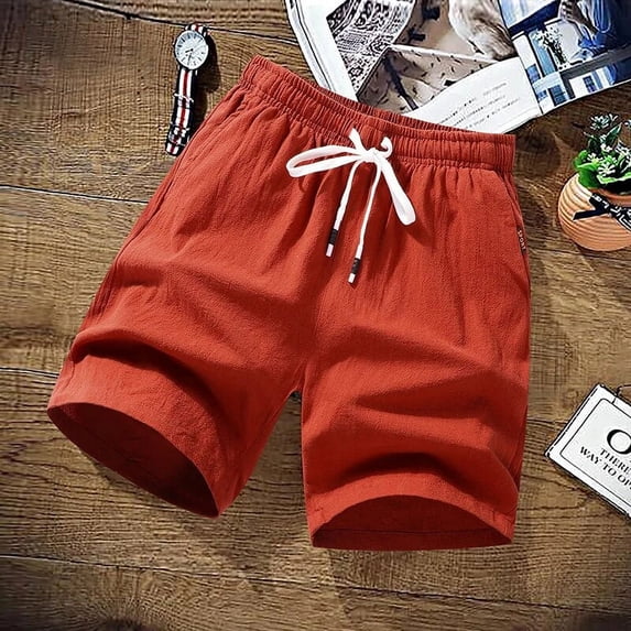 Summer Shorts Men Solid Casual Shorts Men 100% Cotton Cargo Shorts Brand Beach Shorts Cotton Linen Boardshort Asia Size 9XL 022