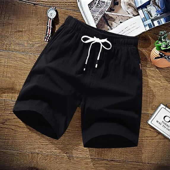 Summer Shorts Men Solid Casual Shorts Men 100% Cotton Cargo Shorts Brand Beach Shorts Cotton Linen Boardshort Asia Size M-9XL