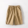 thumbnail image 1 of Summer Shorts Pull on Khaki Shorts Elastic Girl Clothes 15-16 Years, 1 of 2