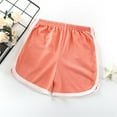 thumbnail image 1 of Summer Shorts Pull on Red Shorts High Waisted Girl Summer Clothes 12-18 Months, 1 of 2