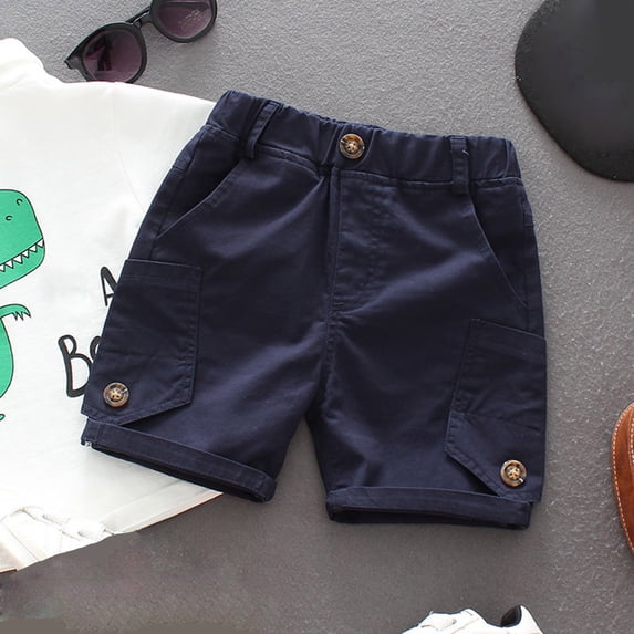 Summer Shorts Quick Dry Workout Blue Shorts High Waisted Girls Shorts Size 6-7 Years