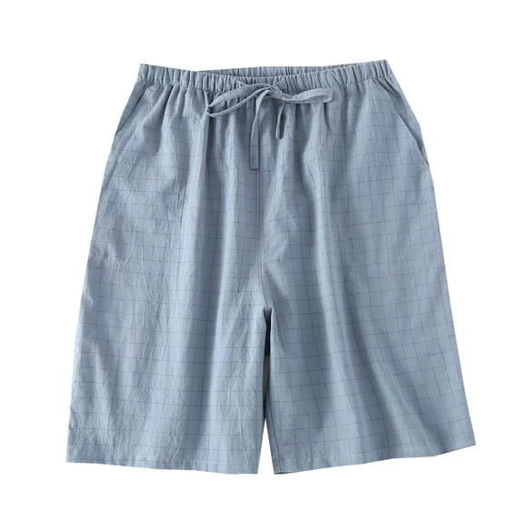 Summer Shorts for Women Cotton Pajama Lounge Sleep Pj Gingham Plaid Shorts Casual Hot Pants Comfy Checked Printed Hotpants Elastic Waist Straight Leg Short Pants Pyjamas Bottoms Nightwear