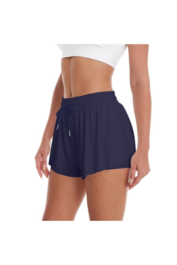 Summer Shorts,Womens Flowy Athletic Shorts Running Tennis Active Butterfly Shorts Double Layer Quick-Drying Shorts
